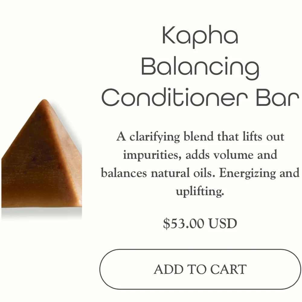 Sale! NIB Plantas Medicinas KAPHA Ayurvedic Balancing Conditioner Bar